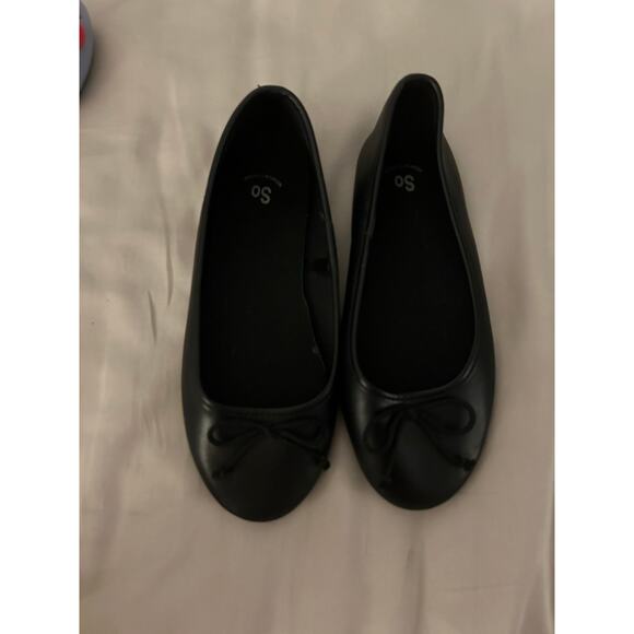 SO black flat shoes size 1 - Picture 2 of 5